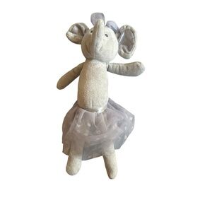 Stephen Joseph Gray Elephant Plush with Tutu